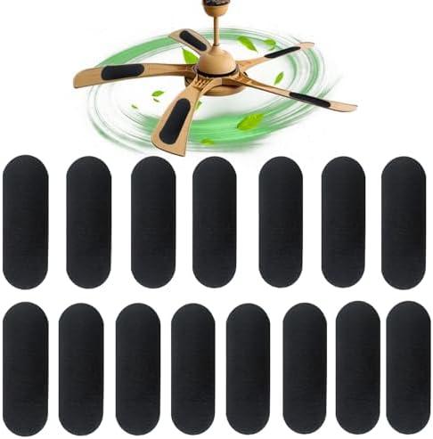 EVA&EVE 15 Pack Upgrated Ceiling Fan Filters for Blades with Activated Coconut Carbon,Universal Stick On Ceiling Fan Air Purifiers Pads