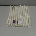 MTLEE 12 Pieces 10 Inch Metallic Taper Candles Spiral Candle Dripless Long Candle Sticks 8 Hrs Clean Burning Unscented Tapered Candles Glossy Metal Like Candlesticks for Wedding Dinn (Pearl White)