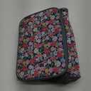 FlowFly Insulated Reusable Lunch Bag Adult Large Lunch Box for Women and Men with Adjustable Shoulder Strap,Front Zipper Pocket and Dual Large Mesh Side Pockets,Floral