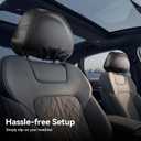 Headrest Covers for Cars Satin Universal Car Headrest Covers 2pcs for Hair Protection Adjustable and Reusable Anti-Dirty Flexible Hear Rest Cover for Auto Cars Trucks Black