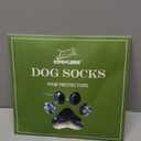 EXPAWLORER Anti Slip Dog Socks to Prevent Licking Paws, Dog Shoes for Hot Pavement, Dog Booties for Small Medium Large Senior Dogs, Traction Control Boots & Paw Protectors for Hardwood Floors (Medium (4 Count), Blue)