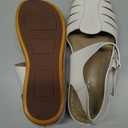 SHIBEVER Women Comfortable Flat Sandals: Dressy Summer Sandal - Closed Toe Fisherman Sandals (5, 99 White)