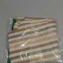 jinchan Colorful Striped Linen Kitchen Curtains 24 Inch Christmas Tier Curtains Farmhouse Modern Cafe Small Window Treatments Light Filtering Rod Pocket for Living Room Bathroom 2 Panels Multi Green