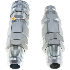 FridayParts #12 JIC Flat Face Hydraulic Quick Connect Coupler Compatible for Bobcat 7753 773 863 873 963