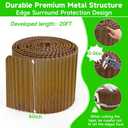 Corrugated Garden Edging,6"20Ft Pre-Rusted Landscape Edging & Lawn Edging Border,Metal Garden Border for Flower Beds,Garden,Lawn,Raised Beds & Tree Surrounds