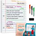 Extra Large Magnetic Notebook Paper for Whiteboard - Dual-Magnet Design for Smooth Writing - Wrinkle-Free Flat Shipping - Ghosting-Free Markers - Perfect for Classroom & Homeschool