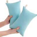 NTBAY Tiny Pillows, Down Alternative 7"x11" Microfiber Mini Pillow for Travel, Pets, Soft Machine Washable Small Pillows for Neck, Wrist, Lumbar and Knee, Aqua