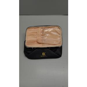 OCHEAL Makeup Bag, Portable Cosmetic Bag, Large Capacity Travel Makeup Case Organizer, Black For Women Toiletry Bag for Girls Traveling With Handle and Divider