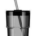 13oz/400ml Tumbler Water Glass, Water Bottle with Straw and Lid Sealed Carry on, Glass Coffee Mug Iced Tea Cup Thick Wall Insulated Glass Cup (Gray)