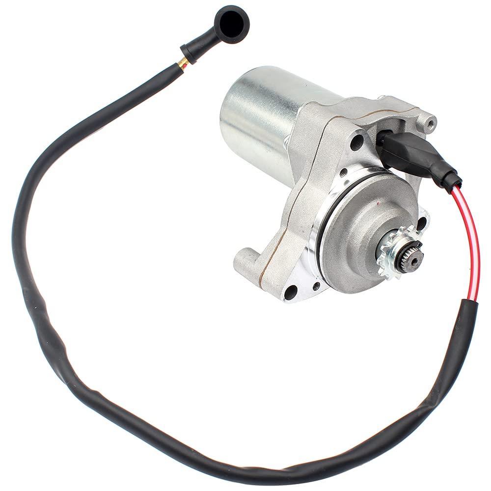 Starter for 125cc 50cc 70 cc 90cc 100 cc 110cc ATV Dirt Bike Go Karts Pit Bike Quad 4 Wheelers Dune Buggy for SSR Roketa Taotao Coolster Jonway SunL 3 Bolt Starter Motor with Line