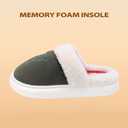 XIXITIAO Christmas Slippers Memory Foam Slippers for Women Warm House Slippers for Woman Cozy Fuzzy Bedroom Home Shoes for Indoor (4-5 Women/3-4 Men, Tree(green))