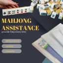 4 x Large Plastic Clear Cover 4 Pack Mahjong Card Sleeve, Clear Durable PVC Protector for 2025 Mahjong Card, Fits Large Size Mahjong Card Holder, Transparent Mahjong Accessories