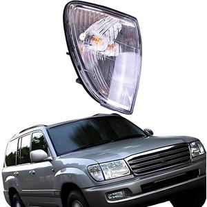 Right Corner Lamp Indicator Light Turn Signal Lamp Chrome Compatible with 1998-2005 Toyota Land Cruiser SUV FJ100 LC100 W/Bulbs Replace 81510-60490