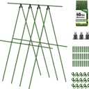 Joyhalo 40 Pack 17 in Modular Garden Trellis Kit Cucumber Trellis, DIY 4ft 5ft 6ft 7ft 8ft Tomato Stakes, Garden Plant Stakes, Versatile Ues for Supporting Tomatos Grapes Outdoor Plants
