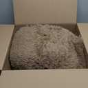 EHEYCIGA Fluffy Dog Crate Bed for Large Dogs, Plush Faux Fur Crate Pad, Calming Anti Anxiety Large Dog Bed, Washable Soft Warm Mat with Non-Slip Bottom, Camel (35.4 x 23.6)