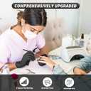 AKALLIBRE Airbrush Kit with Compressor, 48PSI High-Pressure Non-Clogging Airbrush Gun with 0.2/0.3/0.5mm Nozzles, Portable Airbrush for Nails Art, Cake Decoration, Painting etc. (Black)