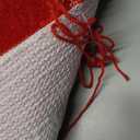 Christmas Bathroom Rug 2 Piece, Extra Soft Absorbent Microfiber Thick Plush Fluffy Bathroom Rugs, Non-Slip Backing, Machine Washable Bath Rugs, Holiday Xmas Decor Indoor Bath Mat, Red, Two Snowflakes