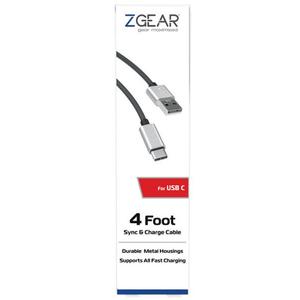 ZGEAR 4FT Sync and Charge Cable for USB C