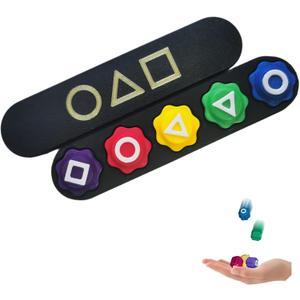 2 x Gonggi Game Traditional Korean Jacks 5 Stones Set for Women Men (Squid Color)