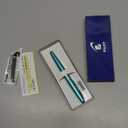PILOT MR Retro Pop Collection Fountain Pen in Gift Box, Turquoise Barrel with Dots Accent, Fine Point Stainless Steel Nib, Refillable Black Ink (91436)