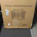 10 Panels No Dig Decorative Outdoor Garden Fence for Yard, 32 in(H) X 23.6 ft(L) Animal Barrier Fencing Rustproof Metal Wire Panel Border for Dog, Rabbits, and Patio Temporary Ground Stakes