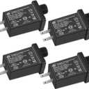 [4Pack] Replacement Yard Inflatable Adapter - 1.5A Transformer US Plug for Halloween Christmas Thanksgiving Inflatables, Class 2 Power Supply 120vac 60hz for LED Light