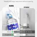 Uniclife 60 Pcs Self Adhesive Picture Hooks 33 Max lbs Load No Drill Screw Stickers Heavy Duty Picture Hangers Without Nails Wall Hooks for Hanging Waterproof Hangers Sticky Hook for Bathroom Kitchen