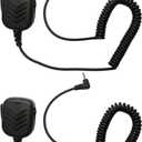 Shoulder Speaker with PTT Mic Compatible with Yaesu FT-60R VX-1R VX-2R VX-3R VX-5R for Walkie Talkie Microphone Two Way Radio(2packs) (Y-MT600)
