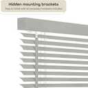 Cordless Light Filtering Blinds, 32 x 72 in, Grey, Vinyl