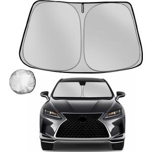 Windshield Sun Shade for 2016-2022 Le-xus RX 350 RX 450h Foldable Sun Sunshade for Car Front Window Blocks UV Rays and Heat Automotive Interior Protector Custom Fit Accessories