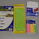 Set: Avery Multi-Use Removable Labels, 1" x 3", Print or Write ID Labels, White, 250 Total 
Avery Removable Color Coding Labels, Rectangular, Assorted Colors 
Post-it Super Sticky Notes, 3 in. x 8 in. 
HY-KO Products 40637 - Garage Sale Pricing Kit V