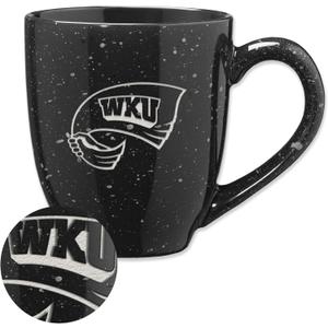 Rico Industries NCAA Western Kentucky Hilltoppers Black 16 oz Team Color Laser Engraved Speckled Ceramic Coffee Mug