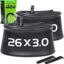 2 Pack 20/26x3 Fat Tire Bike Inner Tubes, 20/26 X 3.0/3.50 AV Schrader Valve with 2 Tire Levers, Inner Tube Compatible with 20/26X3.0 20/26 X 3.5 for Road/Mountain/E Bike by Hydencamm (2 of One Size)