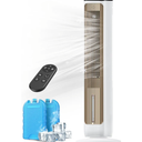 Fans That Blow Cold Air Tower Fans Air Cooler for Bedroom, Office, Small Room - Portable Evaporative Air Cooler with Ice Packs, 12H Timer, 3 Speeds, 4 Modes, 20FT Remote, 80° Oscillating