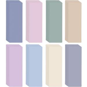 Kosiz 48 Pcs Library Shelf Dividers 4"x 12" Library Book Dividers with Blank Stickers Assorted Colored File Shelf Markers Book Separator to Organize School Classroom Supply