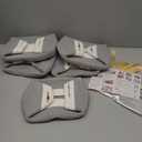 5 Pack Decorative Small Storage Baskets for Shelves, Cotton Rope Woven Basket for Organizing Bathroom, Nursery, Closet, Cabinet, Toys & Socks, Gift Baskets Empty, 11.8"x7.9"x4.7", Gray/White