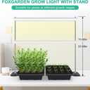 FOXGARDEN Grow Light Stand, Advanced LED Plant Growth Lighting with 4/8/12H Timer, 6 Dimming Options, and Adjustable Height - Optimal for Indoor Plants in Seedlings, Vegetative, and Flowering Phases 23.43in Grow Light Stand
