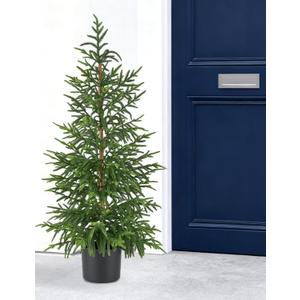 3FT Hyper-Realistic Norfolk Pine Tree | Lifelike Faux Christmas Tree, UV Rated Fake Potted Plants for Indoor Outdoor Home Front Porch Christmas Dcor & Office Dcor