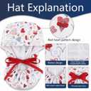 Adjustable Work Cap, Satin Lining, Forehead Sweat-Absorbing Cotton, Good Elasticity, with Buttons and Ties, Suitable for Various Occasions Multicolor