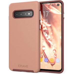 Crave Dual Guard for Samsung Galaxy S10 Case, Shockproof Protection Dual Layer Case for Samsung Galaxy S10 - Blush