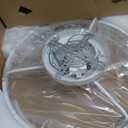 LEDIARY 20" Modern Ceiling Fans with Lights and Remote, Dimmable Low Profile Ceiling Fan, Flush Mount Ceiling Fan, Stepless Color Temperature Change and 6 Speeds - White