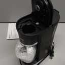 Small Single Serve Coffee Maker, Fast Brew One Cup Coffee Machine for K Cup and Grounds, 6 to 12 oz. Brew Sizes, Capsule Coffee Machine with Descaling Reminder and Viewing Tank, Black (9.45 Inches)