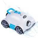 Cordless Robotic Pool Cleaner,Automatic Pool Vacuum Robot for In-Ground/Above Ground Pools,150 Min Runtime, IPX8 Waterproof, 2200 Sq Ft Coverage (White)