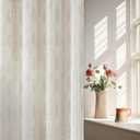 Boho Linen Curtains for Bedroom Living Room Grey Farmhouse Boho Curtains 63 Inch Length Geometric Striped Patterned Mudcloth Grommet Top Light Filtering Window Drapes 2 Panels Gray on Beige