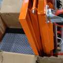 VEVOR Hydraulic Lift Table Cart, 330lbs Load Capacity 50 Inch Lifting Height, Manual Single Scissor Lift Table with Non-Slip Pad and 4 Wheels, Hydraulic Scissor Cart for Material Handling, Orange