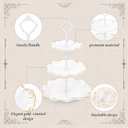 10 Pcs Cupcake Stand,Dessert Table Display Set with Gold Rim,3 x Three-Tier and 3 x Two-Tier Cake Stands,4 x Appetizer Serving Trays for Birthday, Wedding, Baby Shower,Tea Party (White)