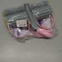 Pedal Resistance Bands with Handles, Durable 6-Tubes Multifunction Pedal Resistance Band, Natural Rubber Foot Pedal Resistance Bands, Fitness Resistance Bands for Abdomen, Waist, Arm, Leg (Pink)