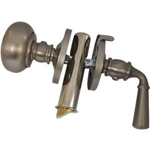 QCAA Solid Brass Storm Door Latch, Satin Nickel, Made in Taiwan, 1 Pack
