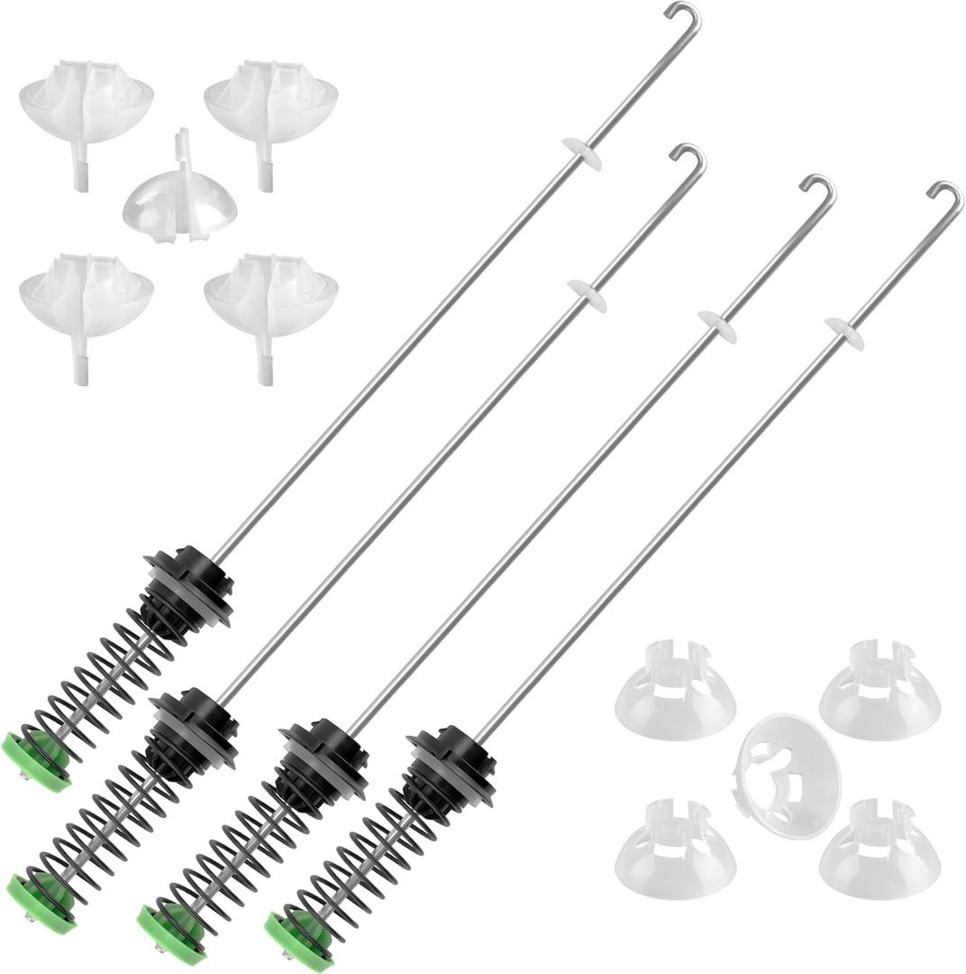 Washer Suspension Rod Kit fit for Maytag Bravos MCT MVWC565FW2 MVWX655DW1 MVWX655DW2 MVWX655DW0 MVWC555DW1 MVW4505MW1 MVW4505MW2 MVW5035MW0 MVW5035MW2 MVW5430MW0 MVWC555DW0 MVWC565FW1 prime&swift