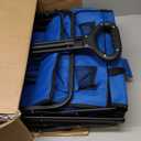 OLIXIS Heavy Duty Wagon Cart with Wheels Foldable, Large Collapsible Wagons Carts with All-Terrain Wheels, Smooth Maneuverability, Suitable for Gardening, Camping and Beach, Blue